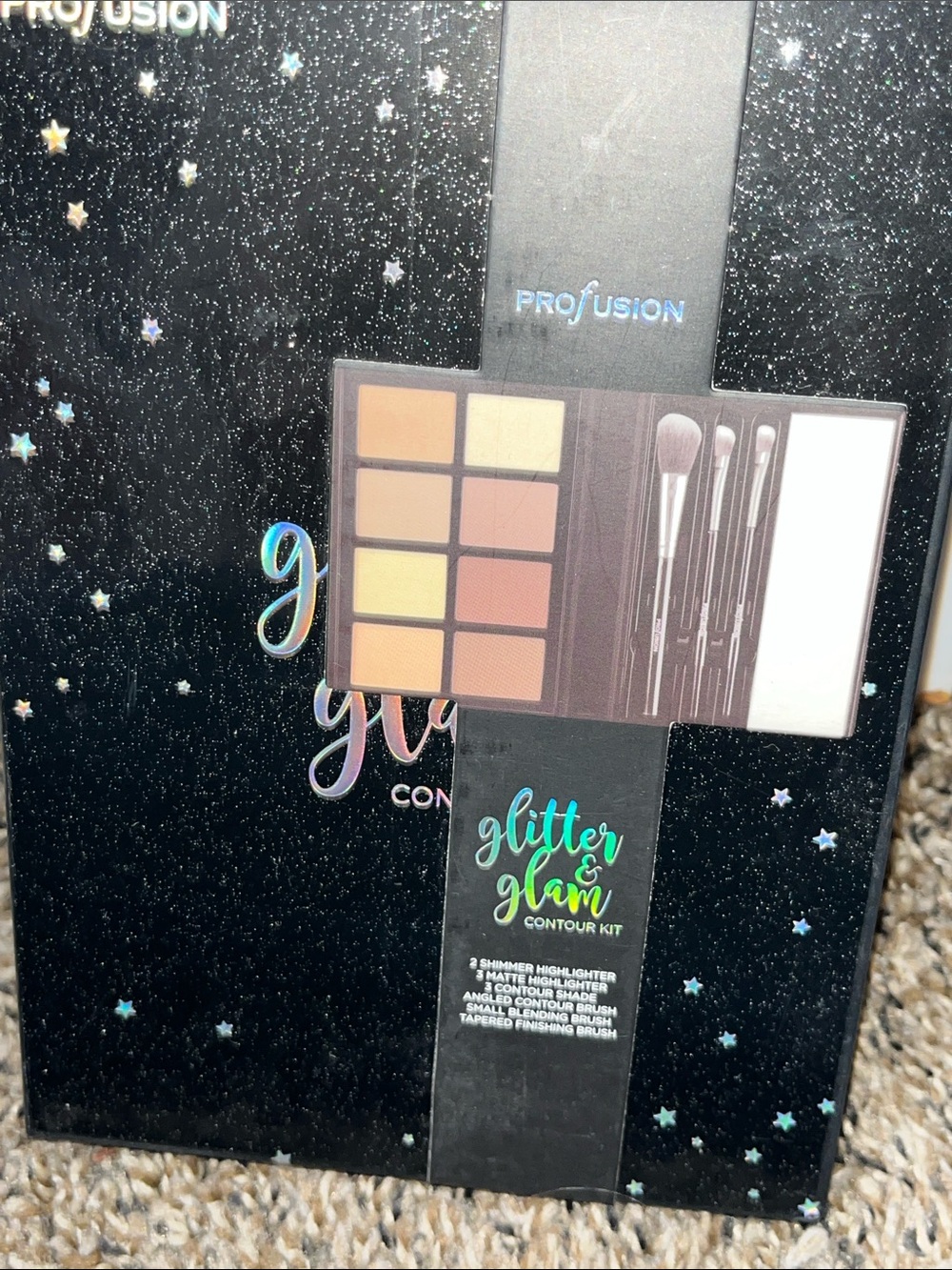 Profusion Cosmetics Contour & Highlight Palette — Brown, Cream, Tan Shades